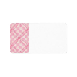 ROSA CHECK QUILT-Adressetiketter Adressetikett