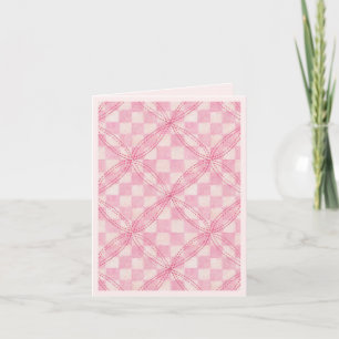 ROSA CHECK QUILT Tackkort Card/