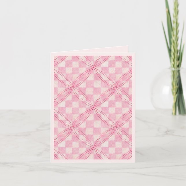 ROSA CHECK QUILT Tackkort Card/ (Framsida)