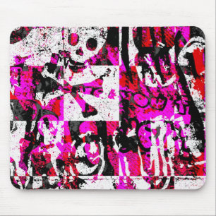 Rosa Checker Graffiti Mouse Pad Musmatta