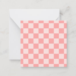 Rosa Checkerboard Anteckningskort