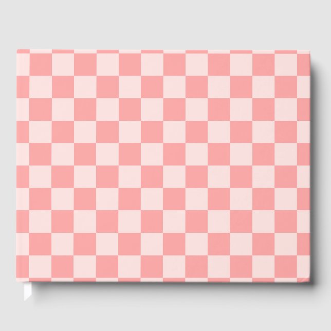 Rosa Checkerboard Gästböcker (Framsida)