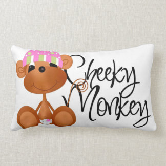 Rosa Cheeky Monkey Pillow Lumbarkudde