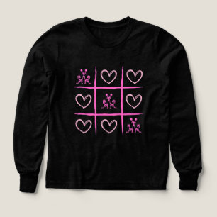 Rosa Cheer Tic-Tac-Toe Alla hjärtans dag Tröja