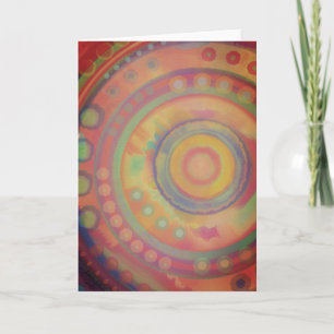 Rosa Cheerful Abstrakt Modern Swirls Kort