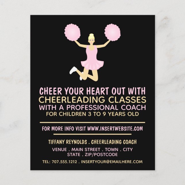 Rosa Cheerlead, Cheerlead Classes Advertising Flygblad (Framsidan)