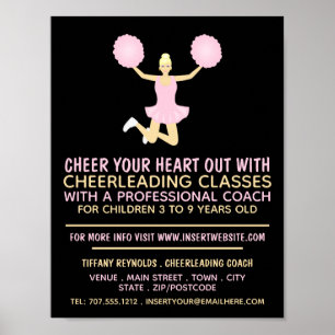 Rosa Cheerlead, Cheerlead Classes Advertising Poster