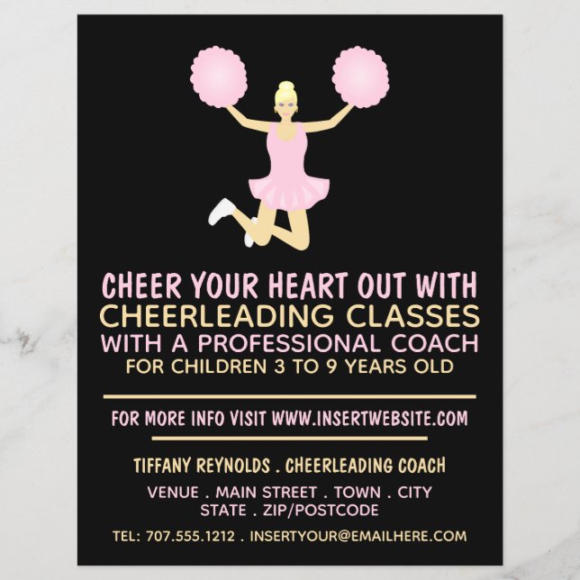 Rosa Cheerlead, Cheerlead Classes Advertising Reklamblad (Framsidan)