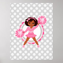 Rosa Cheerledare African American - Cute Cheer Poster