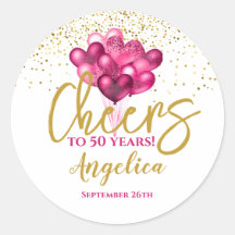 Rosa Cheers till 50 år 50:e födelsedagen