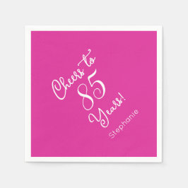 Rosa Cheers till 85 år 85:e födelsedagen Pappersservett