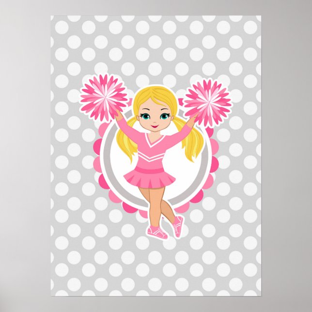 Rosa Cheerwriter Blonde - Cute Cheer Poster (Framsidan)
