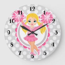 Rosa Cheerwriter Blonde - Cute Cheer Stor Klocka
