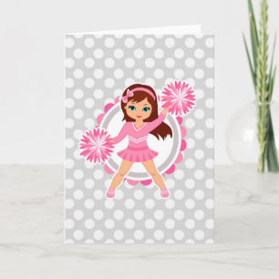 Rosa Cheerwriter Brunette - Cute Cheer Kort