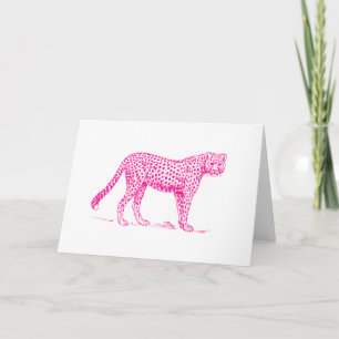 Rosa Cheetah Kort
