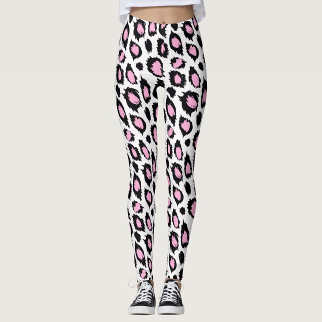Rosa Cheetah Leggings (Framsida)