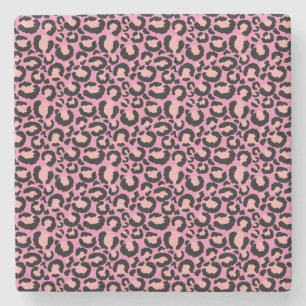 Rosa Cheetah Print Stenunderlägg