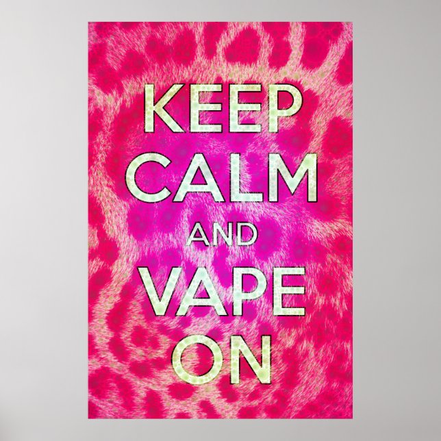 Rosa Cheetah Vape Poster (Framsidan)