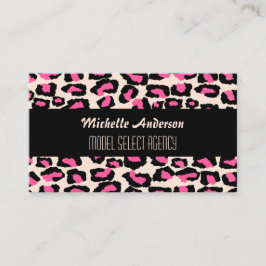 Rosa cheetahfläckar för snyggt flickaktigt visitkort