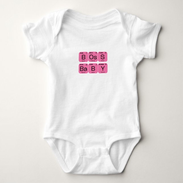 Rosa Chef Baby Periodiska Bord Inslag T Shirt (Framsida)