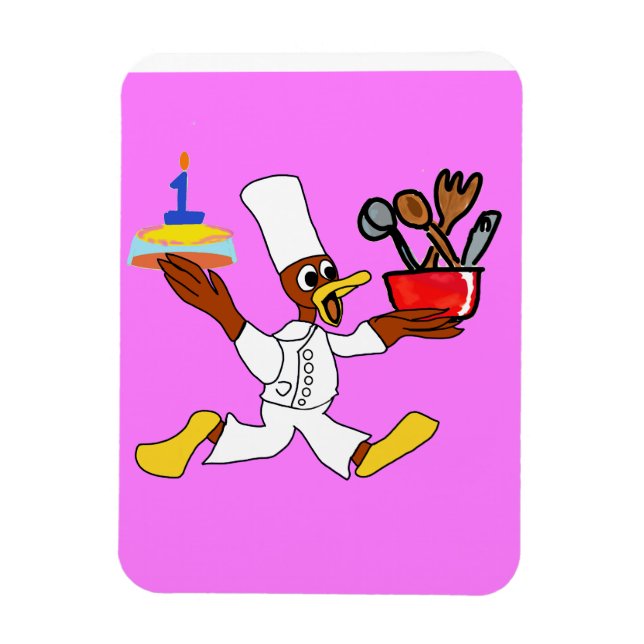 Rosa Chef Ducky Kazoo Flexible Photo Magnet (Vertikal)
