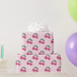 Rosa Cherries Y2K Cute Retro Mönster Presentpapper<br><div class="desc">Rosa Cherries Y2K Cute Retro Mönster Wrapping Papper</div>