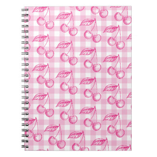 Rosa Cherry Aesthetic Coquette Anteckningsbok