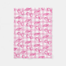 Rosa Cherry Aesthetic Coquette Fleecefilt