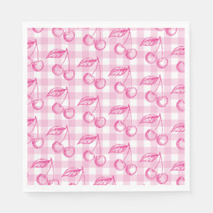 Rosa Cherry Aesthetic Coquette Pappersservett
