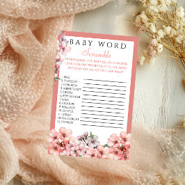 Rosa Cherry Blommar Baby Ord-skandal Flygblad