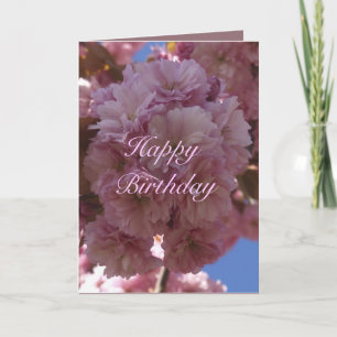 Rosa Cherry Blommar Birday Card Kort