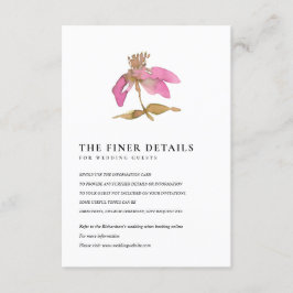  ROSA CHERRY BLOMMAR BLOMMIGT BRÖLLOP DETALJE TILLÄGGSKORT