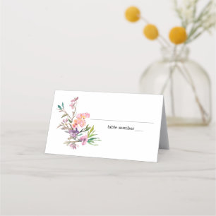 Rosa Cherry Blommar Blommigt Bröllop Place Card Placeringskort