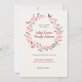 Rosa Cherry Blommar Blommigt Shower Bröllop Inbjudningar