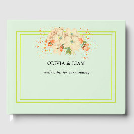 Rosa Cherry Blommar , Bröllop Guest Bok