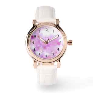 Rosa Cherry Blommar Flowers Photo Armbandsur