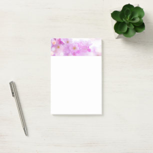 Rosa Cherry Blommar Flowers Photo Post-it Block