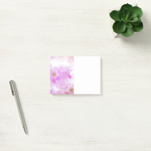 Rosa Cherry Blommar Flowers Photo Post-it Block