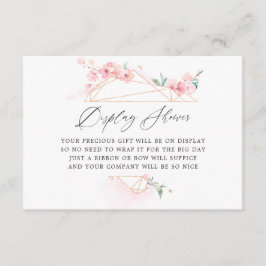 Rosa Cherry Blommar Geometric Möhippa Visning Tilläggskort