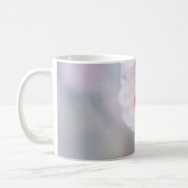 ROSA CHERRY-BLOMMAR I STÄNG FOTOGRAFI KAFFEMUGG (Vänster)