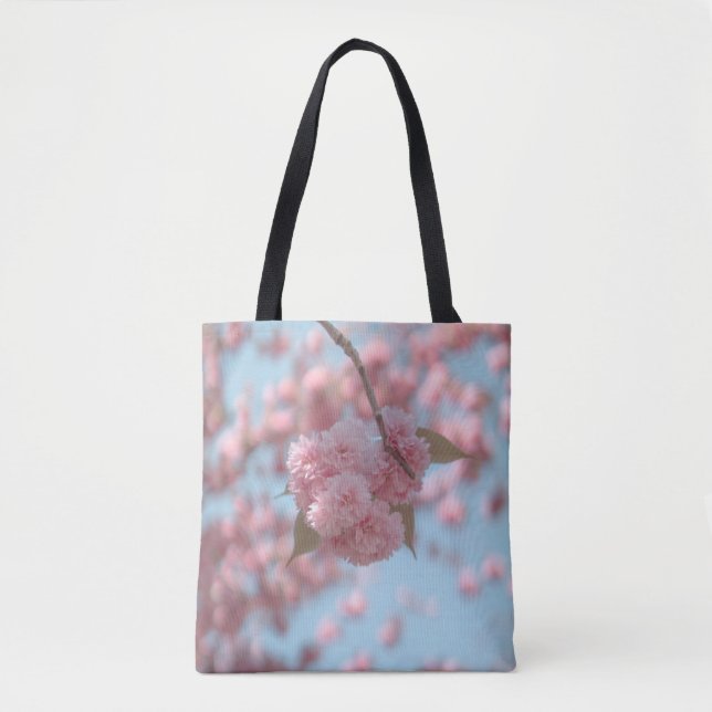 ROSA CHERRY-BLOMMAR I STÄNG FOTOGRAFI TYGKASSE (Framsida)