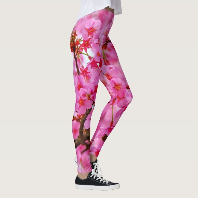 Rosa Cherry Blommar Leggings (Höger)