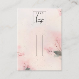 Rosa  Cherry Blommar Logotyp Hairclip Visning Visitkort