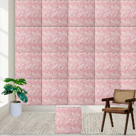 Rosa Cherry Blommar Mönster Ceramic Tile Kakelplatta