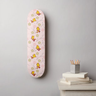 Rosa Cherry Blommar Mönster Mini Skateboard Bräda 18,5 Cm