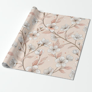 Rosa Cherry Blommar Sakura Mönster om Rosa (2) Presentpapper