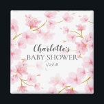 Rosa Cherry Blommar Shower-favoritmagnet Magnet<br><div class="desc">Fin körsbärsdocka blommar Blommor-babyduschen gynnar magnet.. Matchande artiklar i vår butik.</div>
