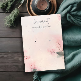 Rosa  Cherry Blommar Stud Earring Visning Visitkort