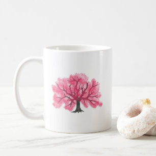 Rosa Cherry Blommar Träd Personlig mugg