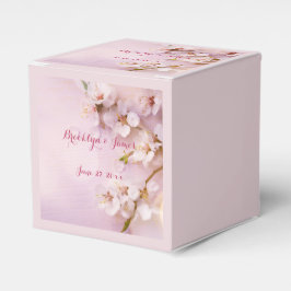 Rosa Cherry Blommar Wedding Favor Boxes Presentaskar